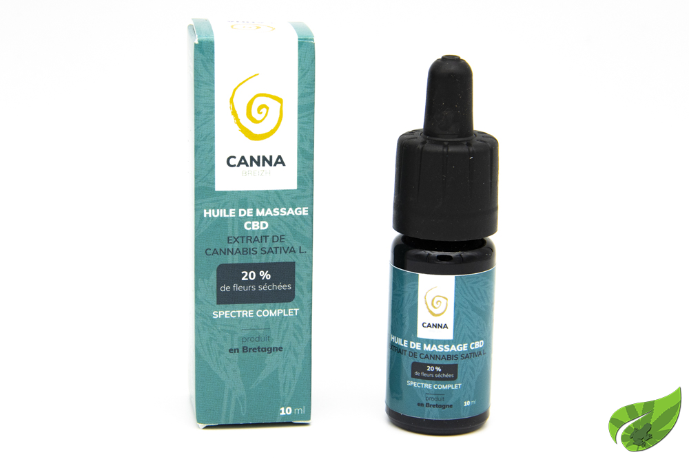 HUILE DE MASSAGE 20% CBD CANNABREIZH 10ML